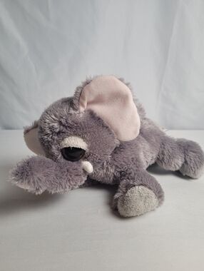 Aurora Gray Elephant Plush Stuffed Animal 10" Big Eyes Floppy Ears